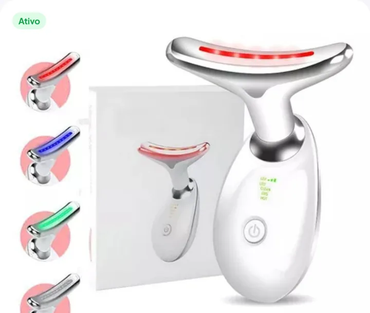 Aparelho de massagem facial com led